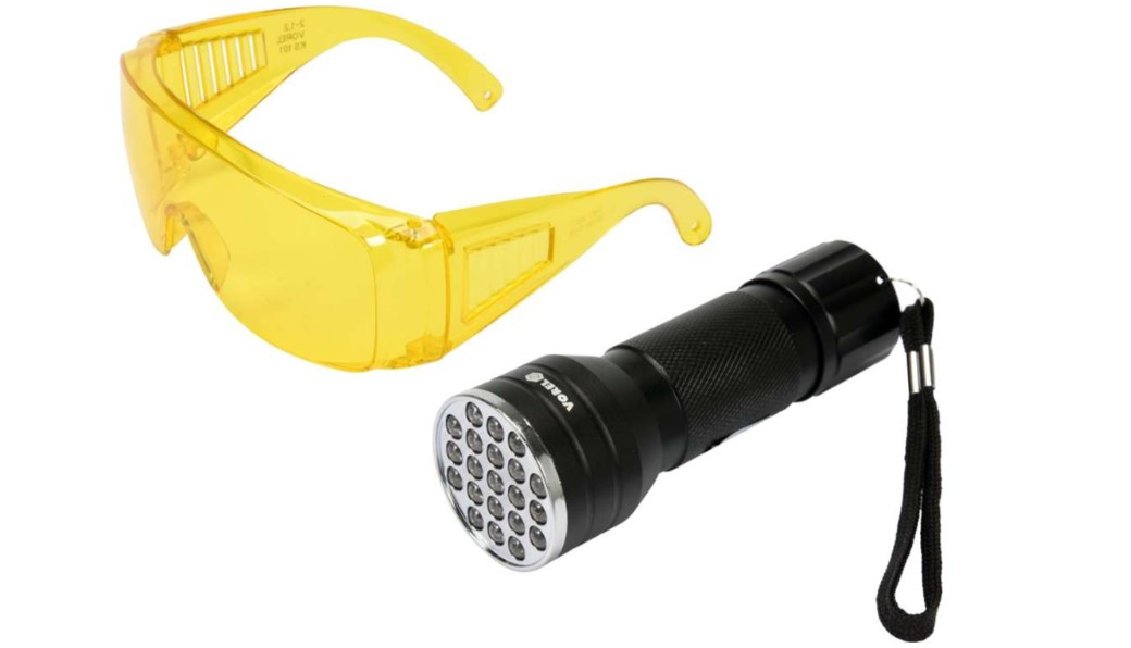 Ліхтар ультрафіолетовий для визначення та перевірки банкнотта протікання рідини з окулярами VOREL 82756