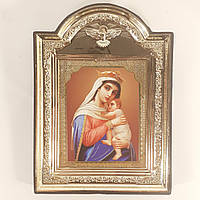 Икона Отчаянных единая Надежда Пресвятая Богородица, лик 10х12 см, в пластиковой черной рамке