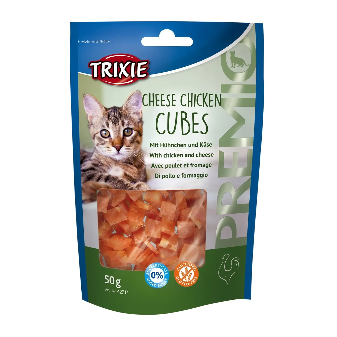 Сирні кубики TRIXIE Premio для котов, курка, сир, 50г