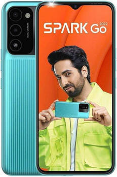 Смартфон TECNO Spark Go 2022 (KG5m) 2/32Gb NFC Turquoise Cyan, 13+2/8Мп, Helio A22, 2sim, 6.52", 5000mAh