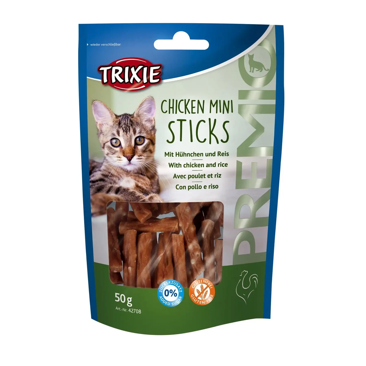 Палички для котов TRIXIE - Premio, курка та рис, 50г