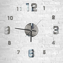 Настінний 3D годинник "Switch" — безкаркасний акриловий настінний 3Д-годинник, самоклейний, діаметр 50 см