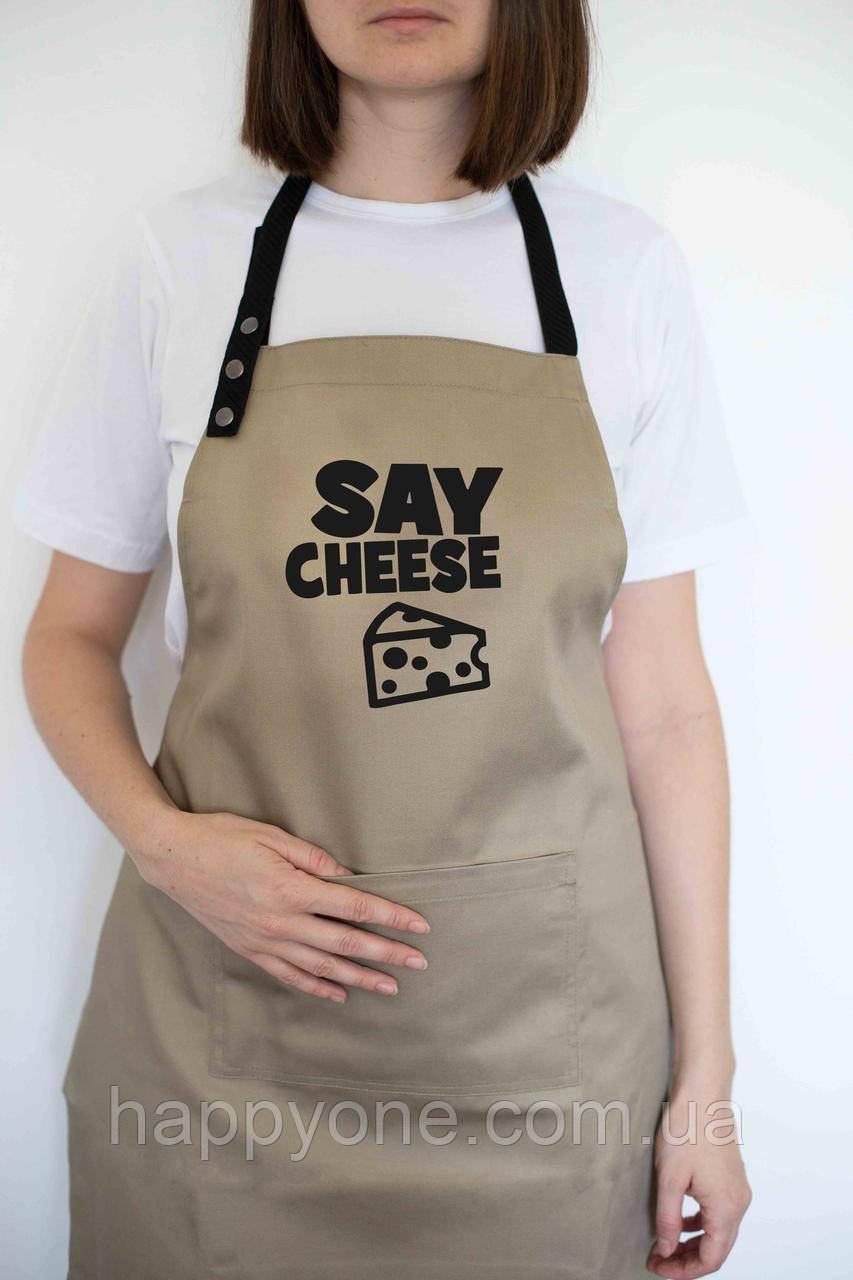 Фартух "Say cheese" бежевий