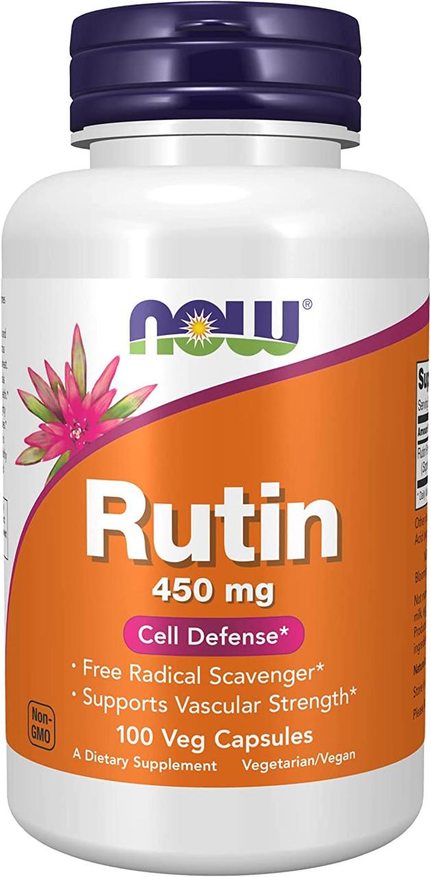 Рутин (Rutin) NOW Foods, 450 мг 100 рослинних капсул