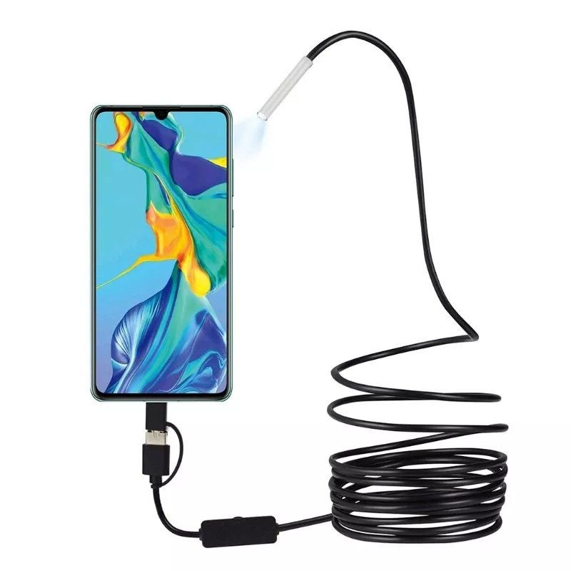Ендоскоп 3,9 мм 1 метр USB, microUSB, Type C