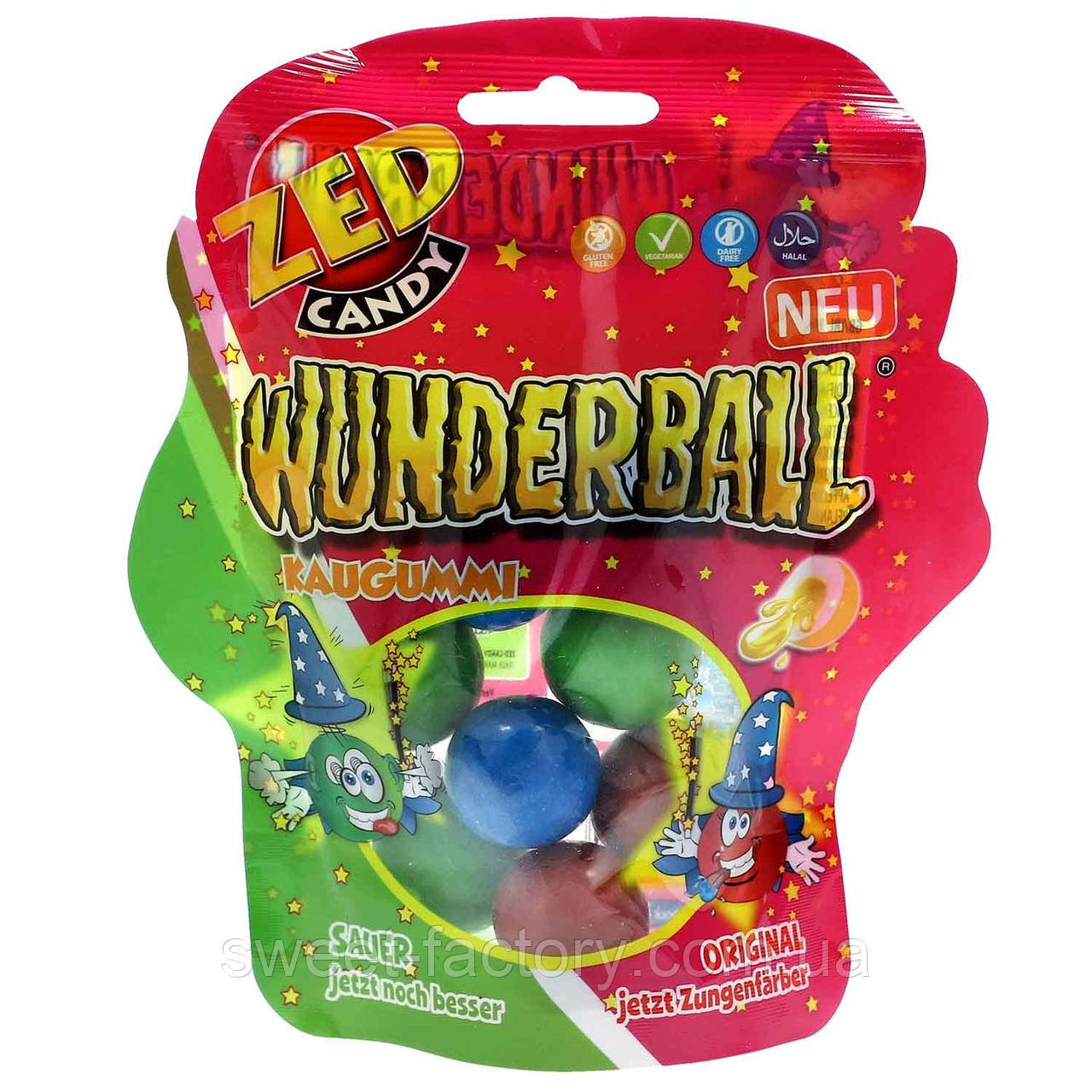 Жвачки ZED Candy Wonderball Sauer 124g