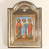Икона Инна, Пинна, Римма святые мученики, лик 10х12 см, в пластиковой черной рамке