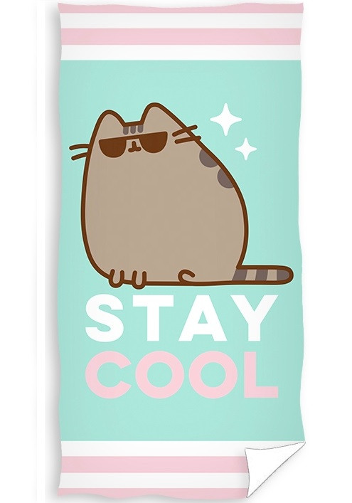 Пляжний рушник Pusheen котик Пушин інтернет-зірка 70х140 см