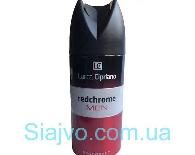 Купить Мужской дезодорант Lucca Ciдриано Red Chrome Men 150 мл, цена 65 ...