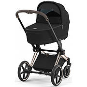 Коляска Cybex Priam 4.0  шасі Rosegold + Люлька Sepia Black