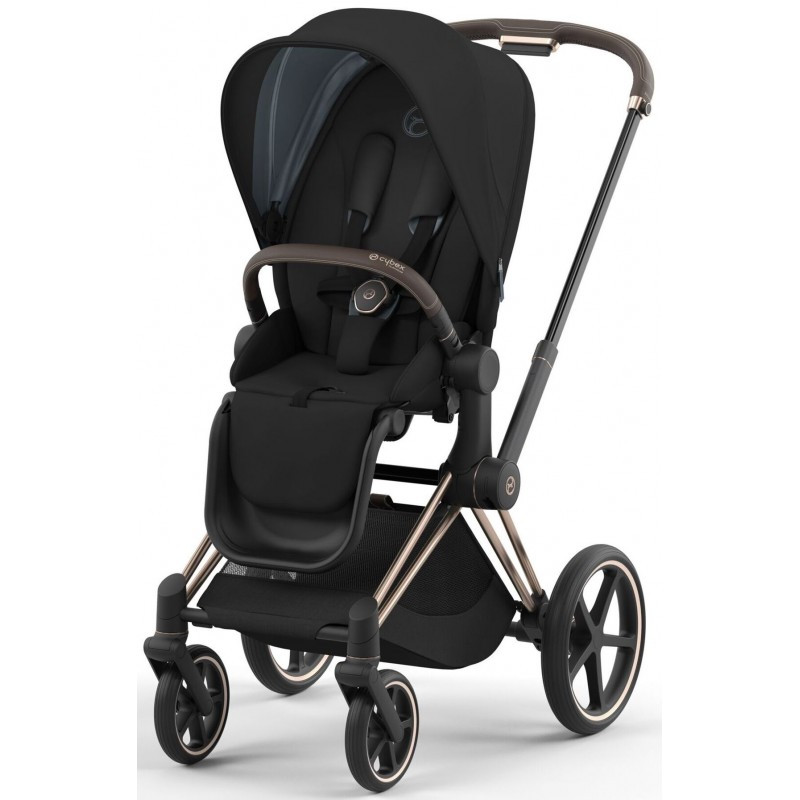 Коляска Cybex Priam Sepia Black шасі Rosegold 4.0
