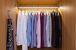 Профіль алюмінієвий анодований, гардеробна штанга з підсвічуванням LPO-30 та матовий розсіювач (Комплект 3м)