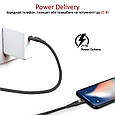 Кабель Promate PowerCord USB-C/Lightning 3А 1.2 м Black (Уцінка) (ch_powercord.black), фото 2