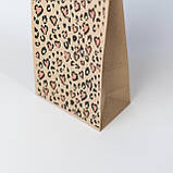 Пакети подарункові 150*90*240 Крафт пакети з принтом Леопард Красиві пакети для упаковки, фото 6
