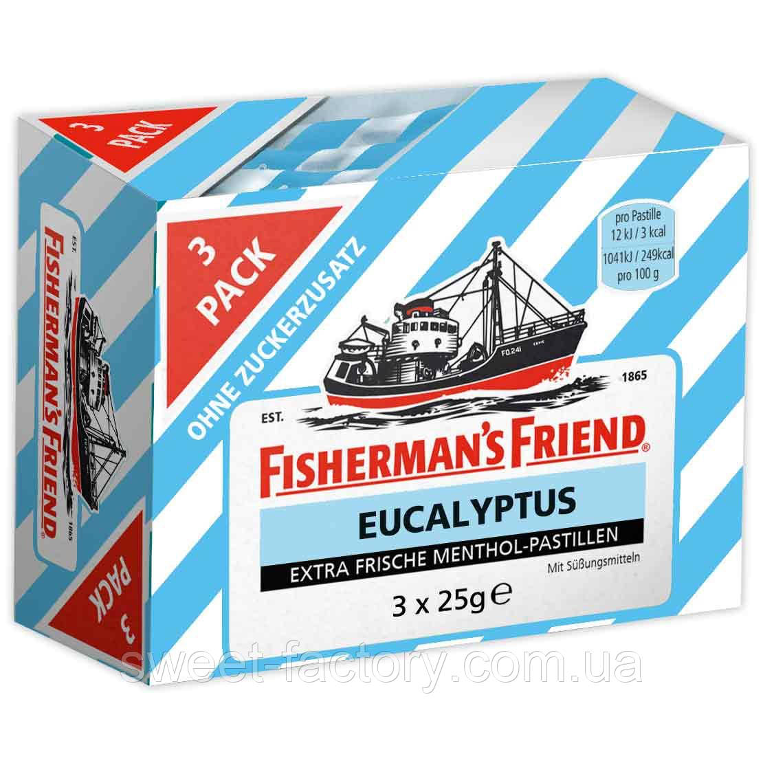 Fishermans Friend Eucalyptus Без сахара 3s 75g