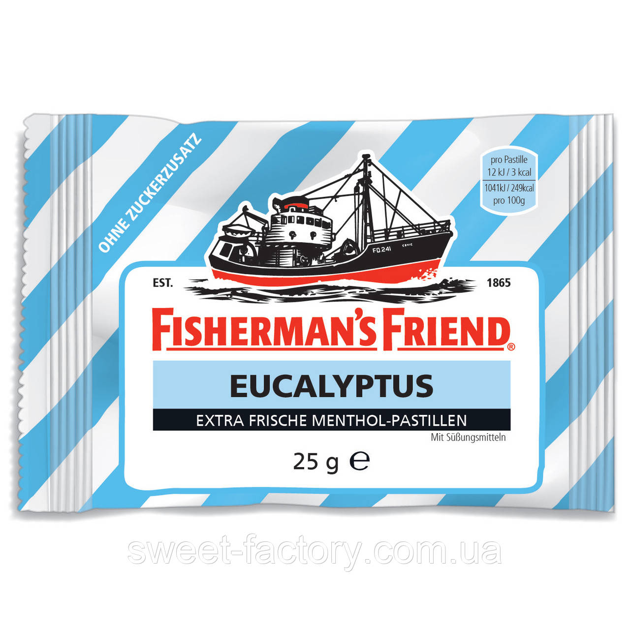 Пастилки Fisherman's Friend Eucalyptus Sugar free 25g, фото 1