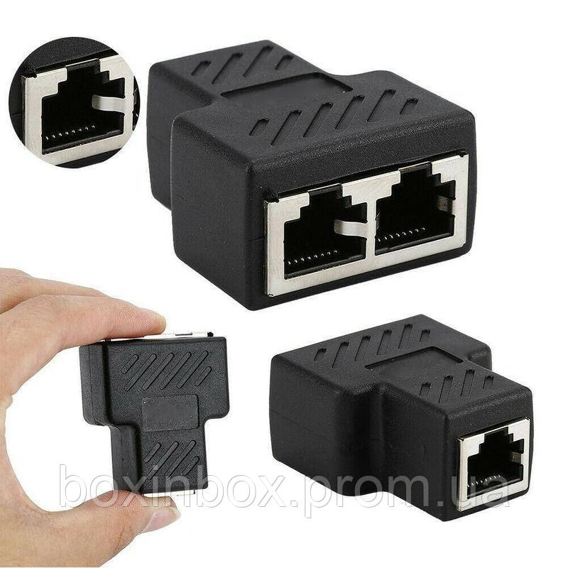 Купити RJ45 Сітковий кабель Спліттер 1 до 2 Жіночий порт Універсальний ...