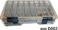 Рыбацкая коробка EOS D002 двухуровневая со съемными перегородками 360/220/65мм