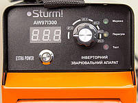 Зварювальний інвертор (300А, кнопка, Extra Power) Sturm AW97I300 працює з електродами товщиною від 1,6 до 5 мм, фото 4