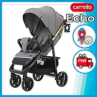 Коляска прогулочная Carrello Echo CRL-8508 (чехол на ножки, дождевик, подстаканник, корзина) Серый