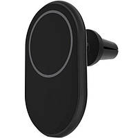 Автодержатель с беспроводной зарядкой Magnetic Wireless Charger Car 15W black