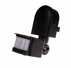 Датчик руху настінний ЄВРОСВІТ SW-01 180° Чорний, до 11м, IP44