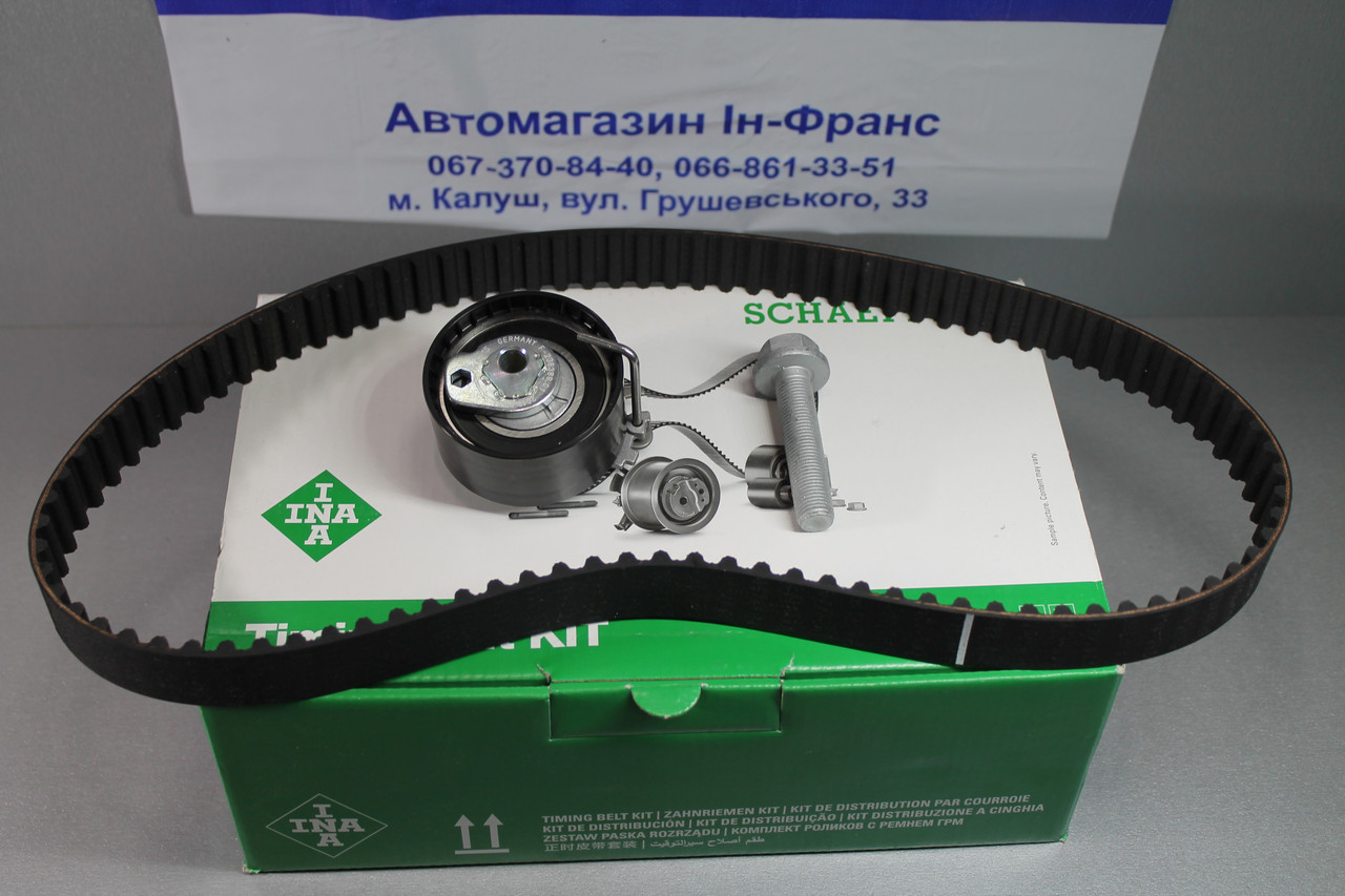 Комплект ременя ГРМ INA Renault Kangoo, Clio II/ III/ IV, Logan; Nissan Kubistar 1.2 16V 2001-