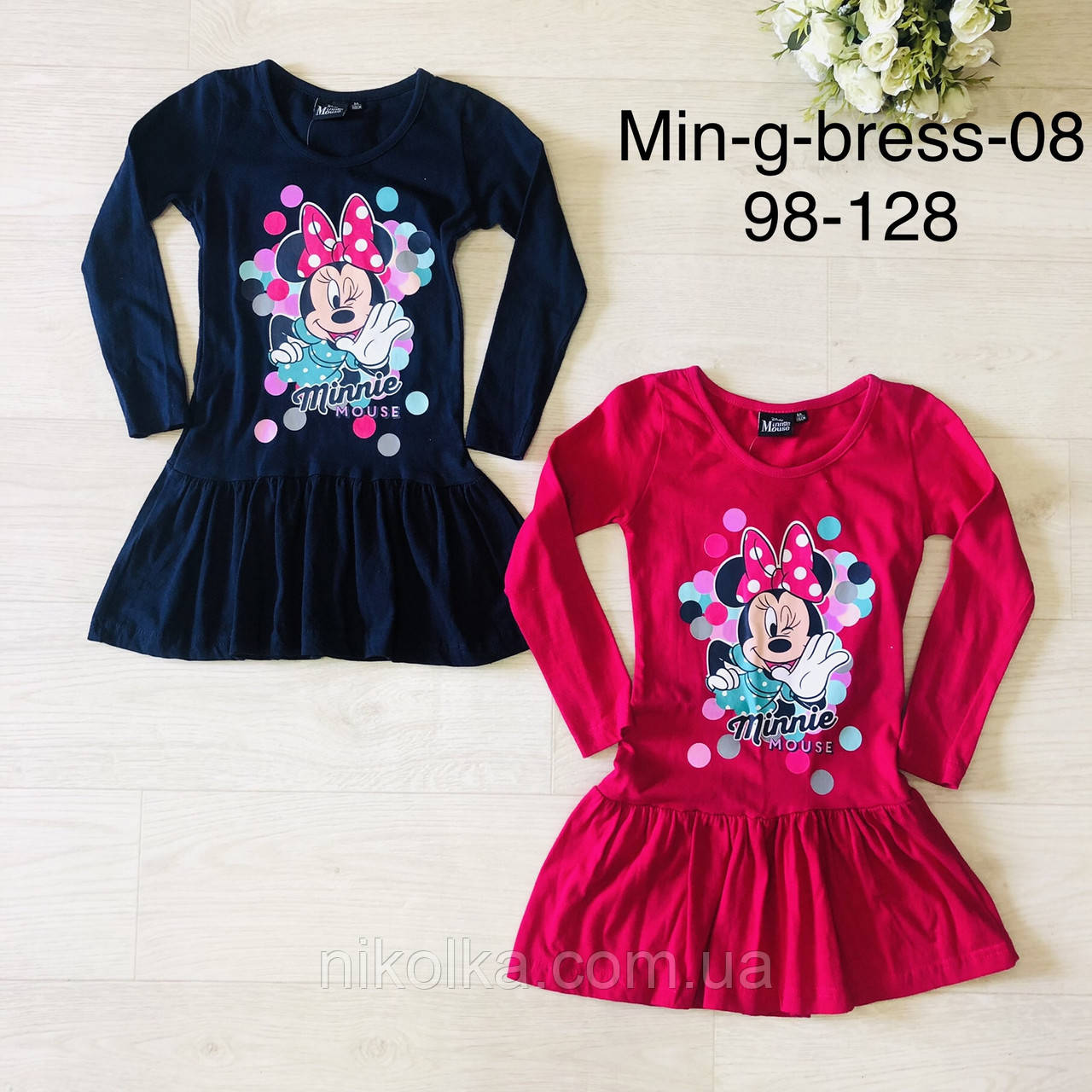 Сукня для дівчаток оптом, Disney, 98-128 рр., арт. MIN-G-DRESS-08, фото 1