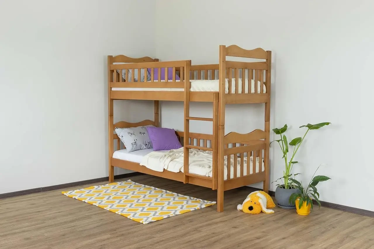 Ліжко дерев'яне двоповерхове "Рукавичка" Дремка (варіанти кольору, розмірів)