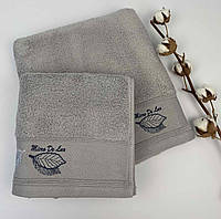 Набор полотенец 2 шт Micro Cotton De Lux Лиловый в фирменной коробке
