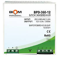 Блок питания на DIN-рейку BPD-360Вт Biom Professional 12v 30A