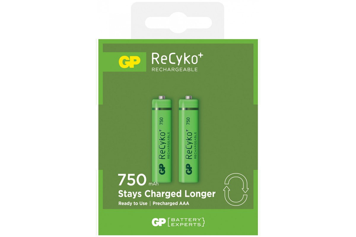Аккумулятор GP NiMH 1.2V 750 mA/h 75AAAHCE-2GBE2 ReCyko