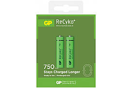 Аккумулятор GP NiMH 1.2V 750 mA/h 75AAAHCE-2GBE2 ReCyko