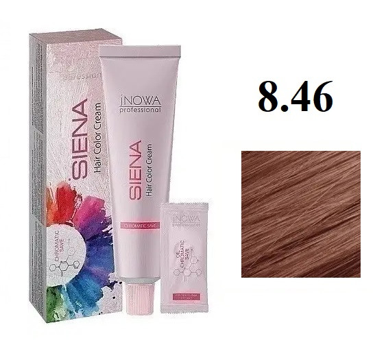 Крем-краска для волос jNOWA Professional Siena Chromatic Save 8/46