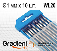 Электроды вольфрамовые GRADIENT WL20 Ø1,0х175 мм (упаковка 10шт.) [GET1010]