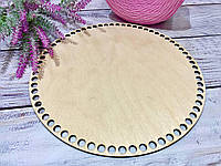 Деревянное донышко для вязания круглое 20 см