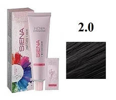 Крем-фарба для волосся jNOWA Professional Siena Chromatic Save 2/0 Чорний 90 мл