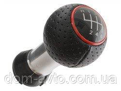 Audi A4 B7 04-07 Ручка КПП ЧОРНА + ЧЕРВОНЕ КІЛЬЦЕ 6 ШВИДКІСТЕЙ