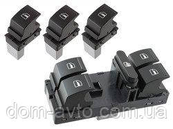 VW Golf V 03-09 блок управління склопідйомниками + 3 КНОПКИ