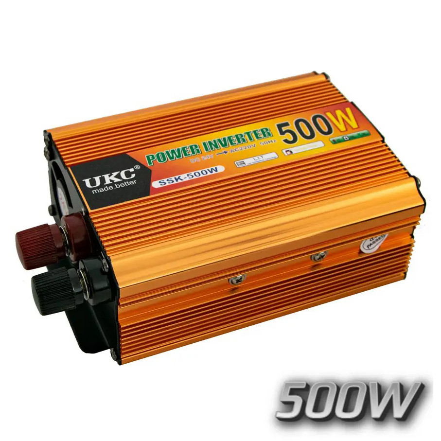 Преобразователь напряжения повышающий UKC Power Inverter SSK-500W инвертор автомобильный 24V/220V 500W (TS) - фото 1 - id-p1661843264