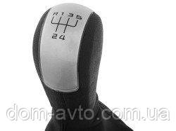 Skoda Octavia II 2004- ручка КПП + сильфон з рамою SILVER 5 SPEED