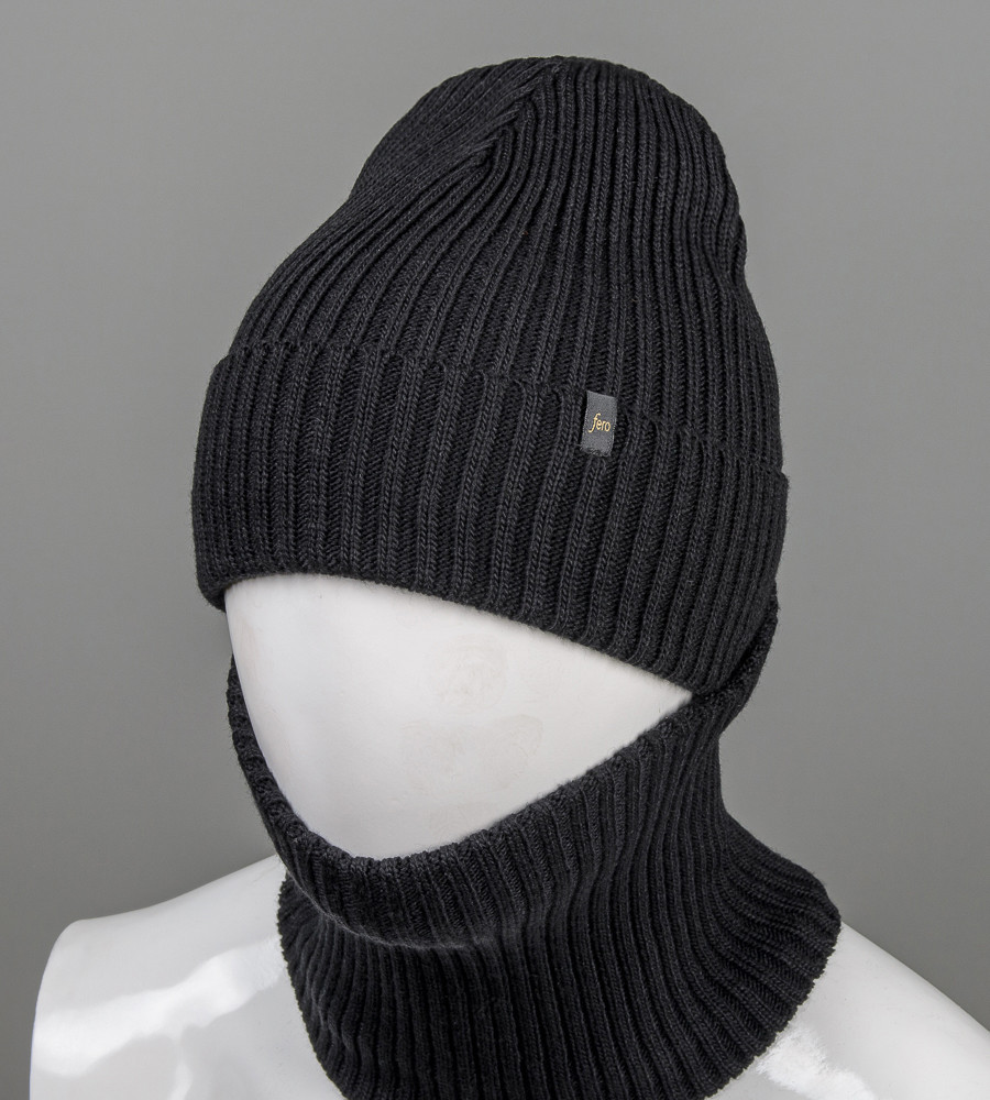 Шапка із флісовою підкладкою + Подвійний Баф (С2108), фото 1