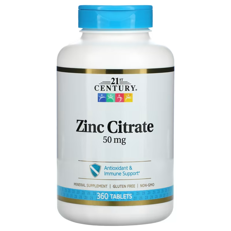 Zinc Citrate 50 мг 21st Century 360 таблеток