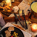 Набір ножів для сиру 3 од Monaco Black з шкіряним чохлом Boska Holland, фото 2