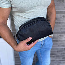 Чоловічий органайзер для дрібниць косметичка несер чорна містка повсякденна сумка для дрібниць, фото 2