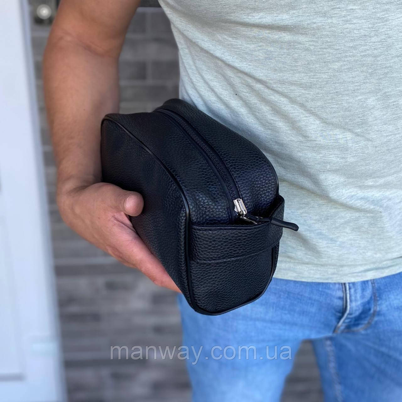 Чоловічий органайзер для дрібниць косметичка несер чорна містка повсякденна сумка для дрібниць