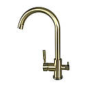 Змішувач для кухні під осмос Globus Lux LAZER GLLR-0333-9-BRONZE, фото 3
