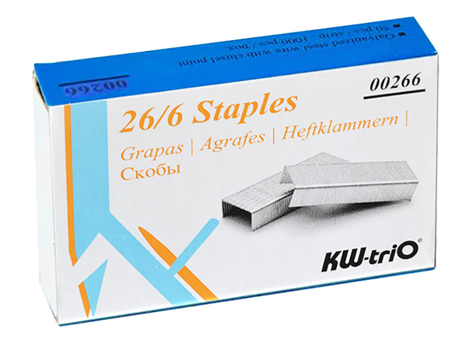 Скоби гальванізовані KW-trio 26/6, уп/1000шт. (00266)