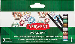 Набір металізованих маркерів Derwent Academy™ Metallic Markers, 8шт.