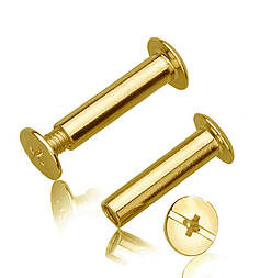 20 мм болти метал. золото уп./100 шт.